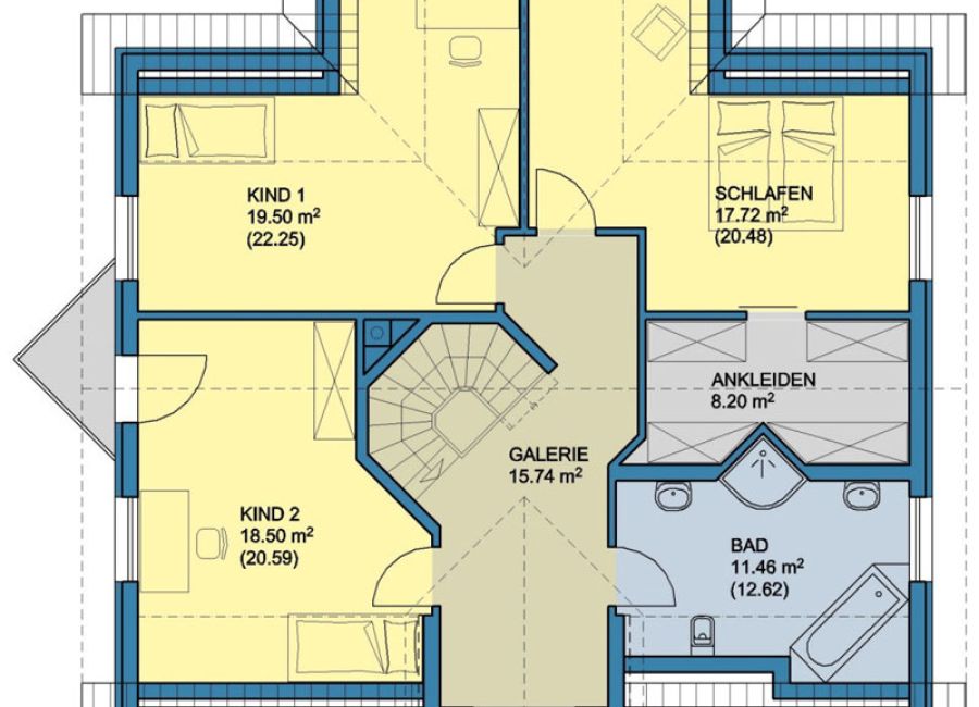Haus Stiege | Grundriß - Dachgeschoß